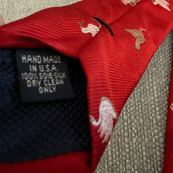 DANIEL CREMIEUX SIGNATURE Handmade Silk Repp Tie 12 Days of Christmas USA * - Picture 3 of 6